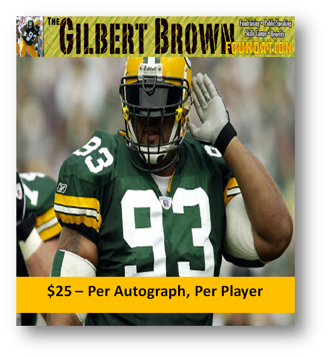 GILBERT BROWN CUSTOM GREEN BAY PACKERS JERSEY GRAVE DIGGER